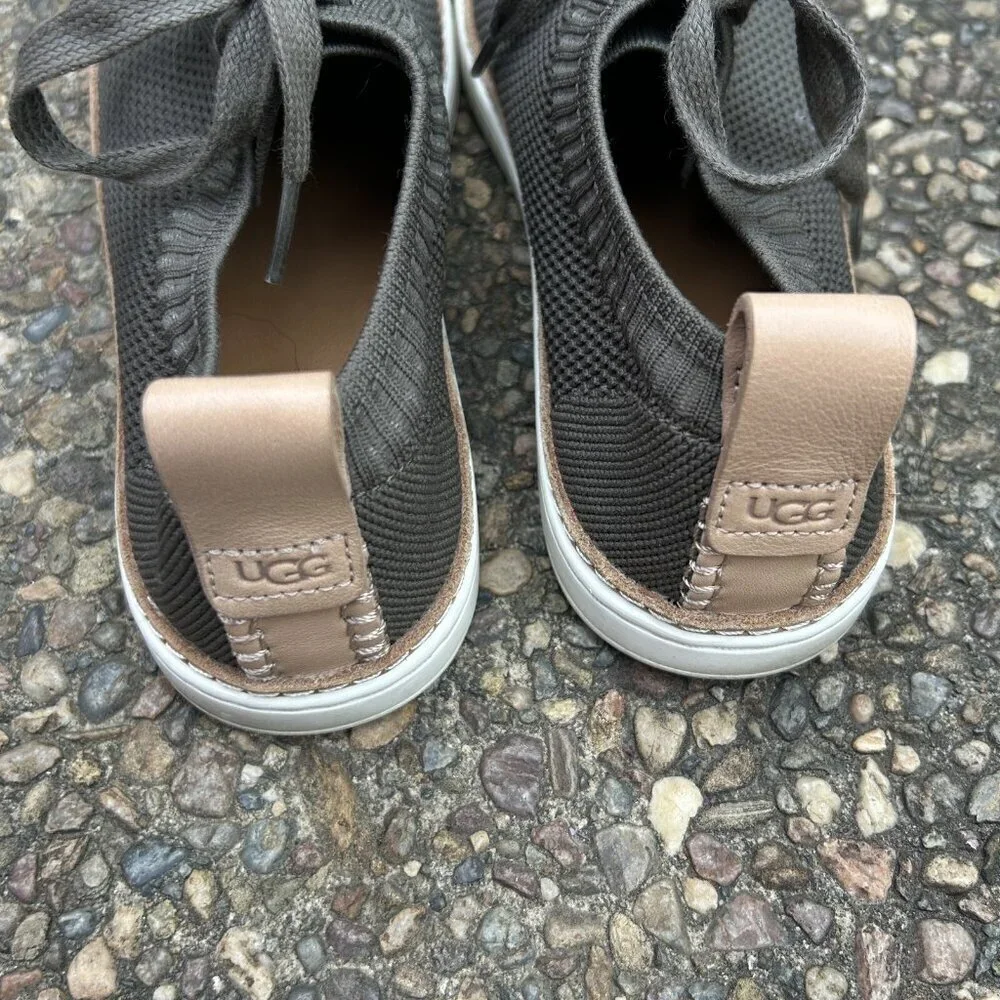 Ugg Sidney Olive Green Sneakers Mesh Lace Up Low top Trainers Size 9